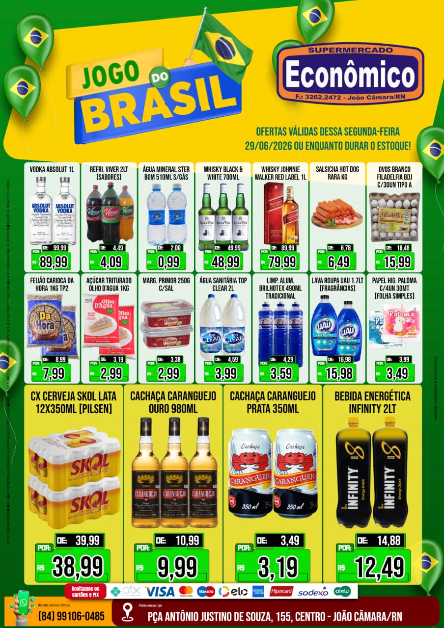 Leia mais sobre o artigo Confira o encarte de Ofertas do Supermercado Econômico para esta segunda-feira, 29