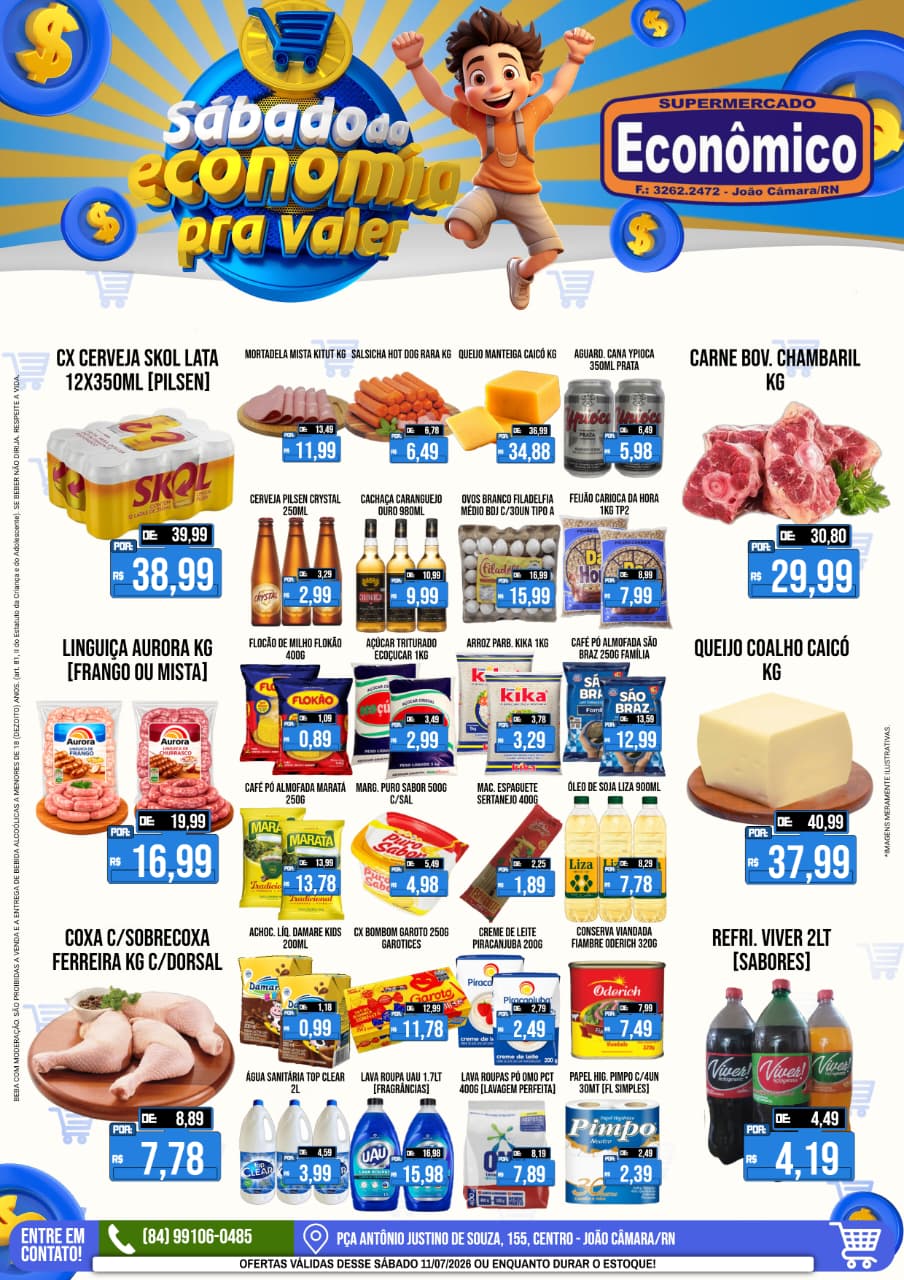 Leia mais sobre o artigo Confira os encartes de Ofertas do  Supermercado Econômico para este sábado (11)