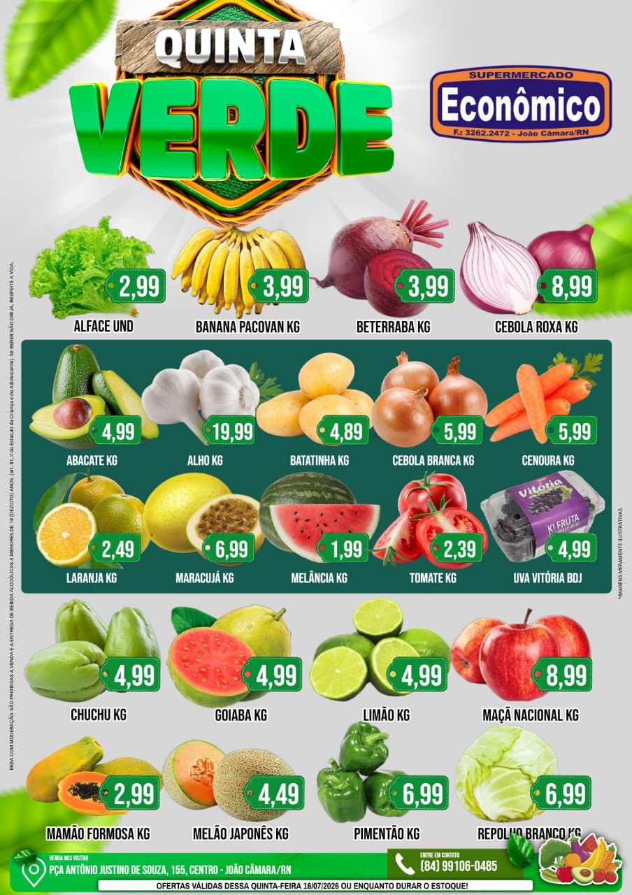 Leia mais sobre o artigo Confira o encarte de Ofertas da Quinta Verde do Supermercado Econômico