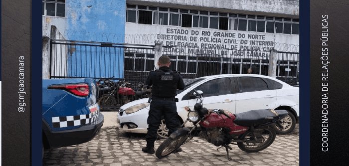 No momento, voc&ecirc; est&aacute; visualizando Guarda Civil Municipal de Jo&atilde;o C&acirc;mara recupera motocicleta com registro de furto da feira livre da cidade