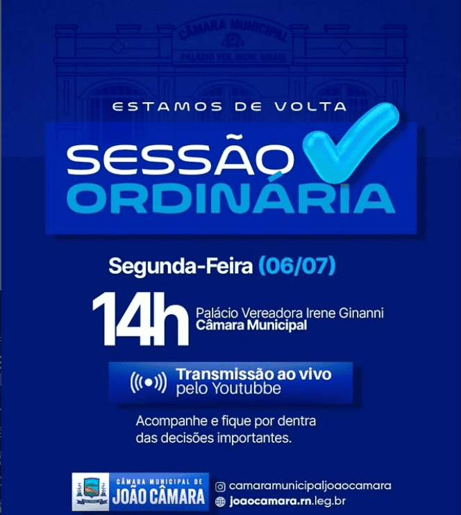 Leia mais sobre o artigo Câmara de João Câmara retoma sessões legislativas após recesso parlamentar