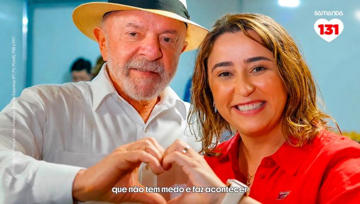 Leia mais sobre o artigo Samanda lança canção de campanha com mensagem de proximidade, trabalho e parceria com Lula e Fátima