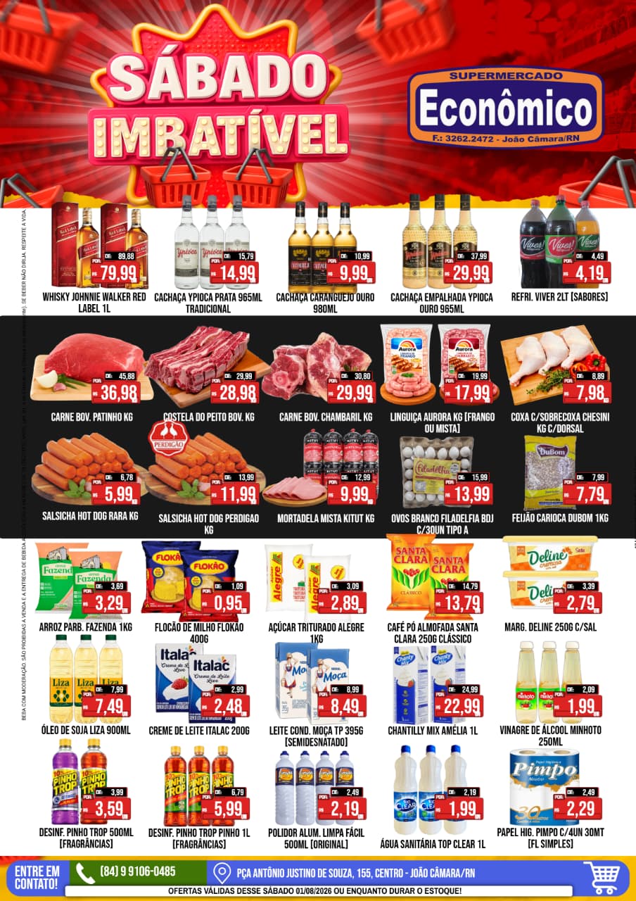 Leia mais sobre o artigo Confira os encartes de Ofertas do Supermercado Econômico para este sábado, 01/08