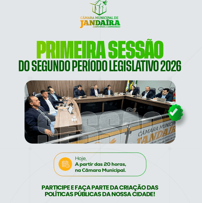 No momento, você está visualizando Câmara Municipal de Jandaíra retoma trabalhos legislativos nesta segunda-feira, 03/08
