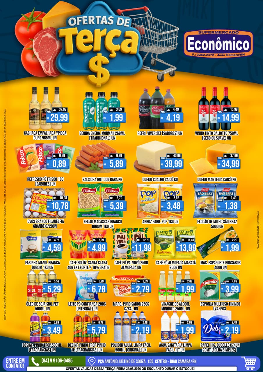 Leia mais sobre o artigo Confira o encarte da Terça de Ofertas do Supermercado Econômico