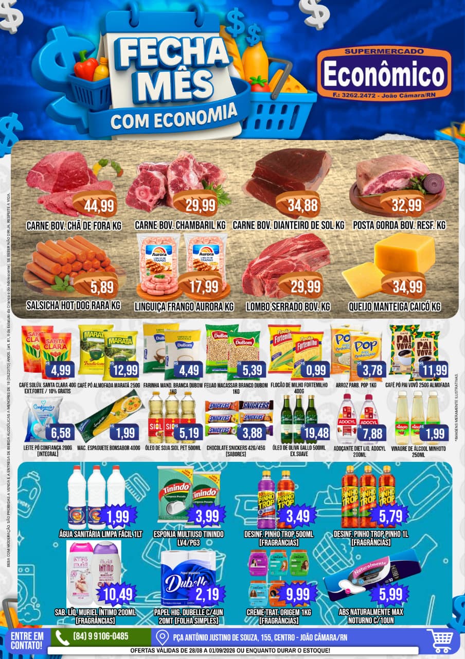No momento, você está visualizando Confira os encartes de Ofertas Imperdíveis do Fecha Mês do Supermercado Econômico