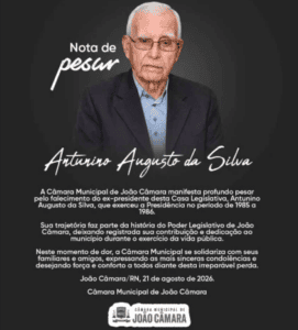 Leia mais sobre o artigo Câmara de João Câmara lamenta falecimento de ex-presidente da Casa Legislativa