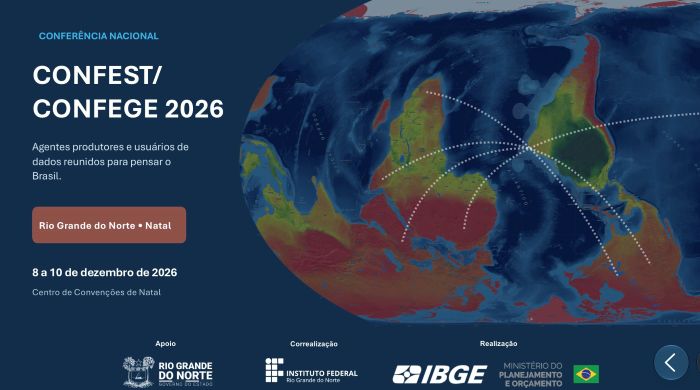 No momento, voc&ecirc; est&aacute; visualizando IBGE abre inscri&ccedil;&otilde;es para a CONFEST/CONFEGE 2026
