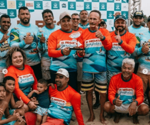 Leia mais sobre o artigo Prefeito de Touros, Pedro Filho, prestigia III Regata de Jangadas Juvino Cangati, em São Miguel do Gostoso
