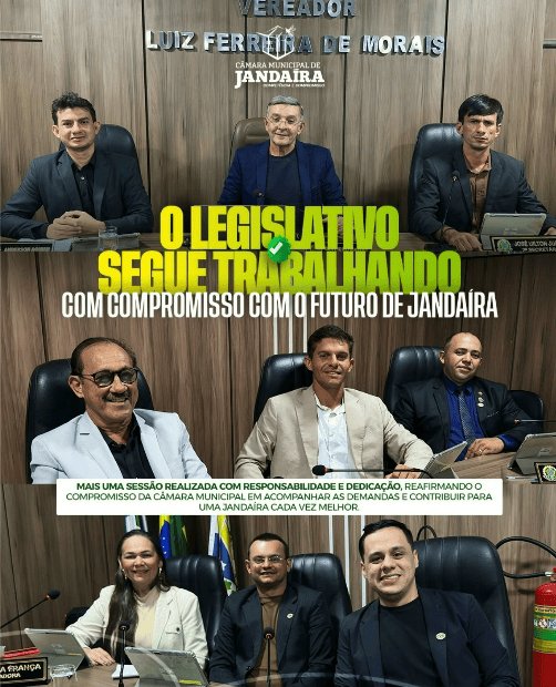 Leia mais sobre o artigo Legislativo segue trabalhando com compromisso com o futuro de Jandaíra