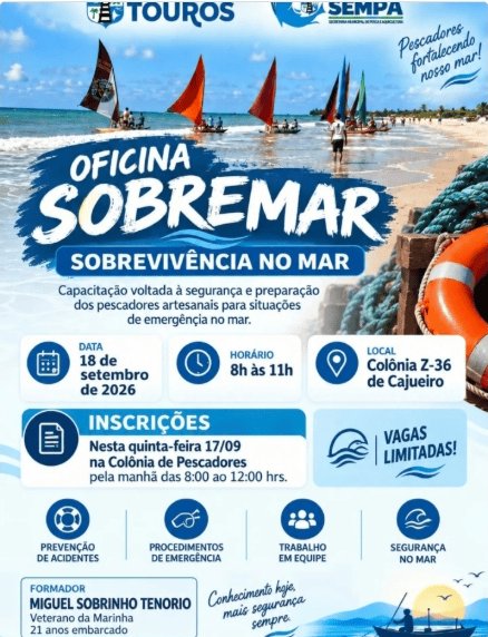 Leia mais sobre o artigo Prefeitura de Touros promove capacitação para fortalecer a segurança no mar