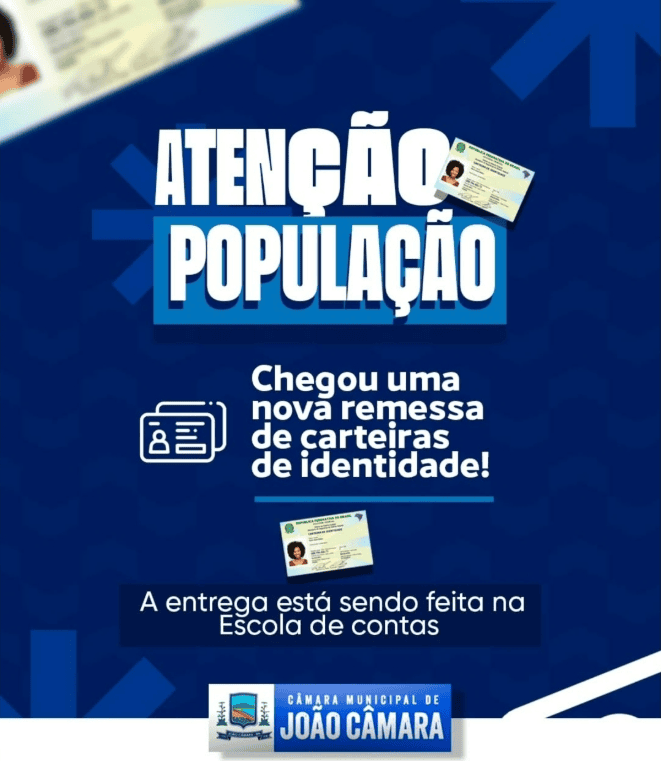Leia mais sobre o artigo Câmara Municipal informa chegada de novo lote de carteiras de identidade