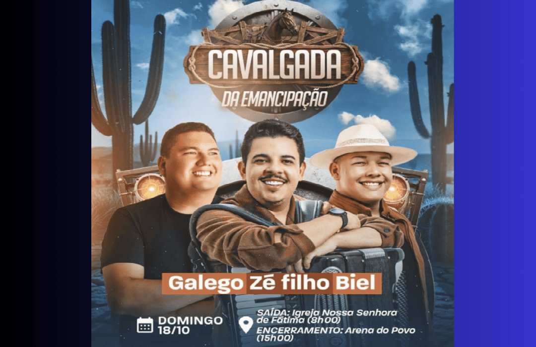 Leia mais sobre o artigo João Câmara: Galego, Zé Filho e Biel animarão a festa de encerramento da Cavalgada da Emancipação