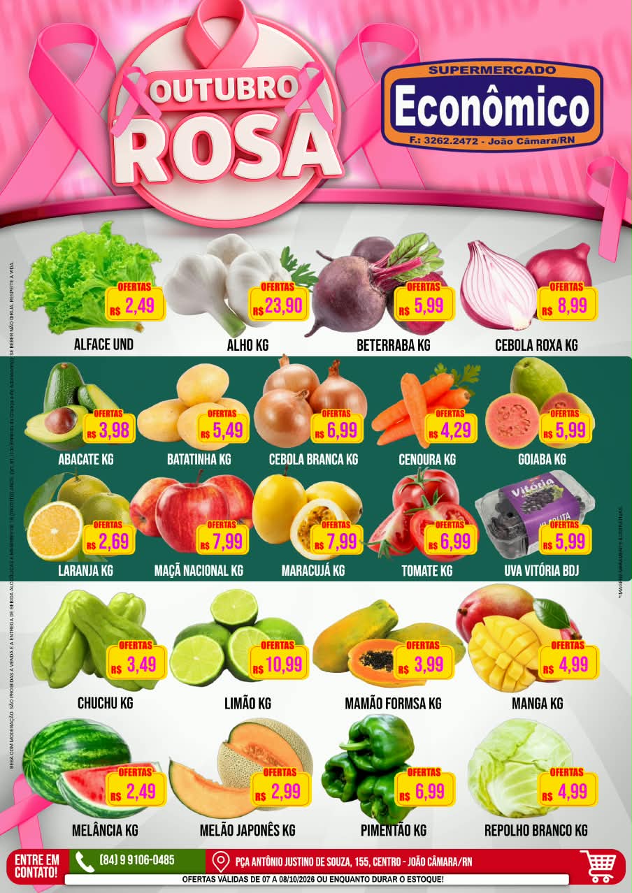 Leia mais sobre o artigo Confira os encartes de Ofertas do Outubro Rosa do Supermercado Econôomico