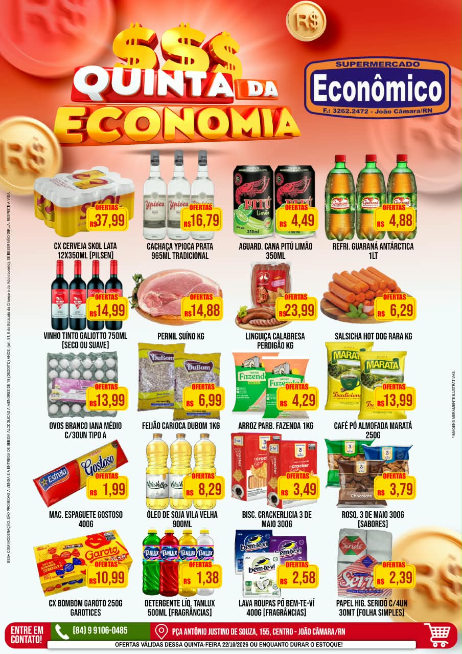 No momento, voc&ecirc; est&aacute; visualizando Confira os encartes de Ofertas do Supermercado Econ&ocirc;mico para esta quinta-feira, 22