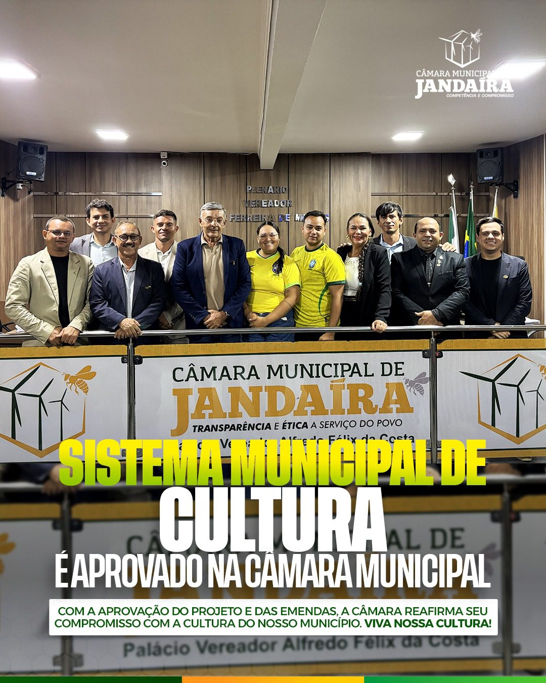 Leia mais sobre o artigo Câmara Municipal de Jandaíra aprova Sistema Municipal de Cultura