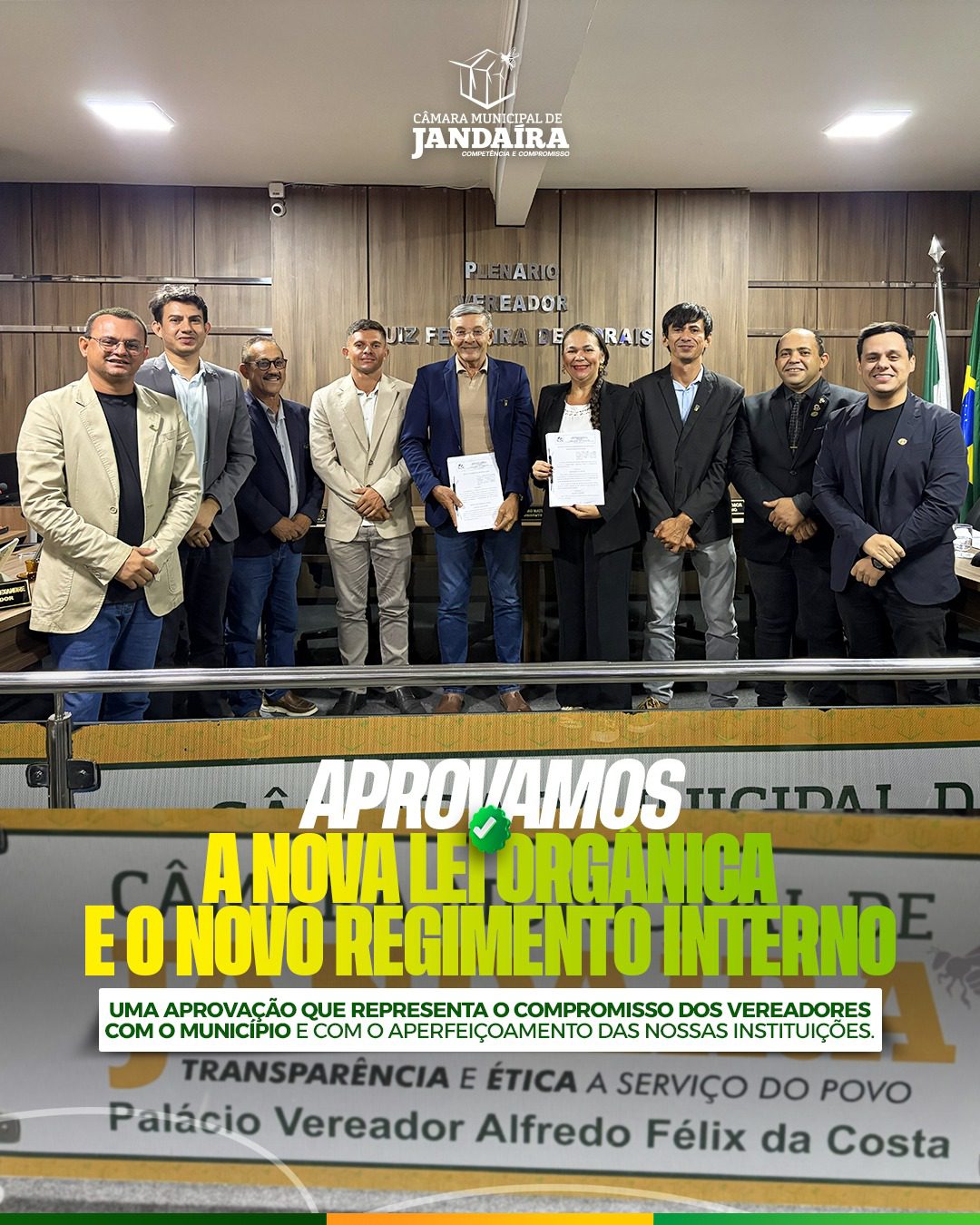 Leia mais sobre o artigo Câmara de Jandaíra aprova nova Lei Orgânica do Município e o novo Regimento Interno da Casa