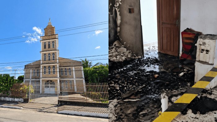 Leia mais sobre o artigo Capela é invadida, tem equipamentos furtados e sacristia incendiada em Parnamirim