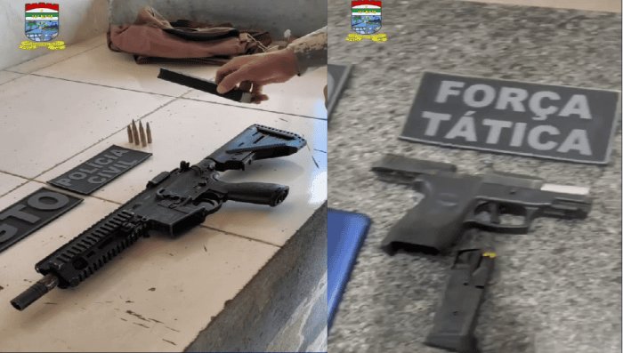 No momento, voc&ecirc; est&aacute; visualizando GTO e Pol&iacute;cia Civil encontram fuzil, muni&ccedil;&otilde;es e granada n&atilde;o detonada durante dilig&ecirc;ncias em Assu