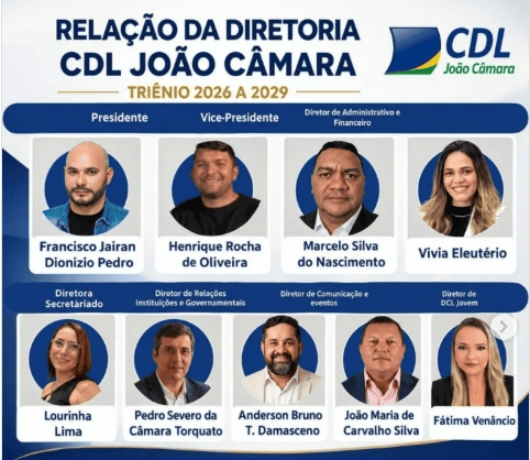No momento, voc&ecirc; est&aacute; visualizando CDL Jo&atilde;o C&acirc;mara reliza solenidade de posse da nova diretoria para o tri&ecirc;nio 2026/2029